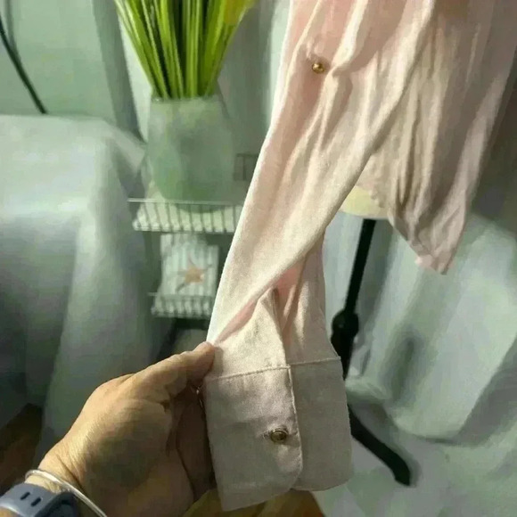 NWT Altar’d State Women’s Small Cut Out Back Long Sleeve Button Up Tunic Top - Picture 5 of 12